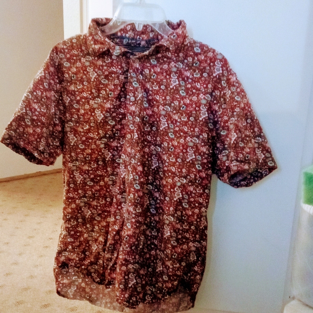 Men's Floral Short Sleeve Shirt - Ricky Singh Medium